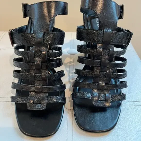 Vince Camuto Hicheny Black Strappy Heel Sandals - Picture 2 of 6